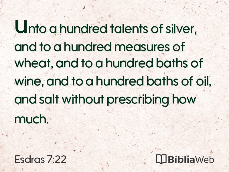 Esdras 7:22 em imagem para compartilhar