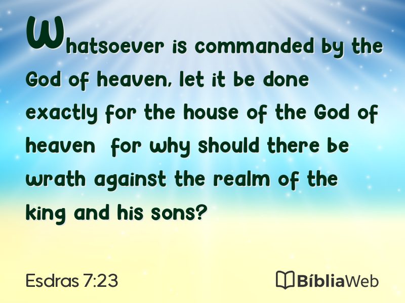 Esdras 7:23 em imagem para compartilhar