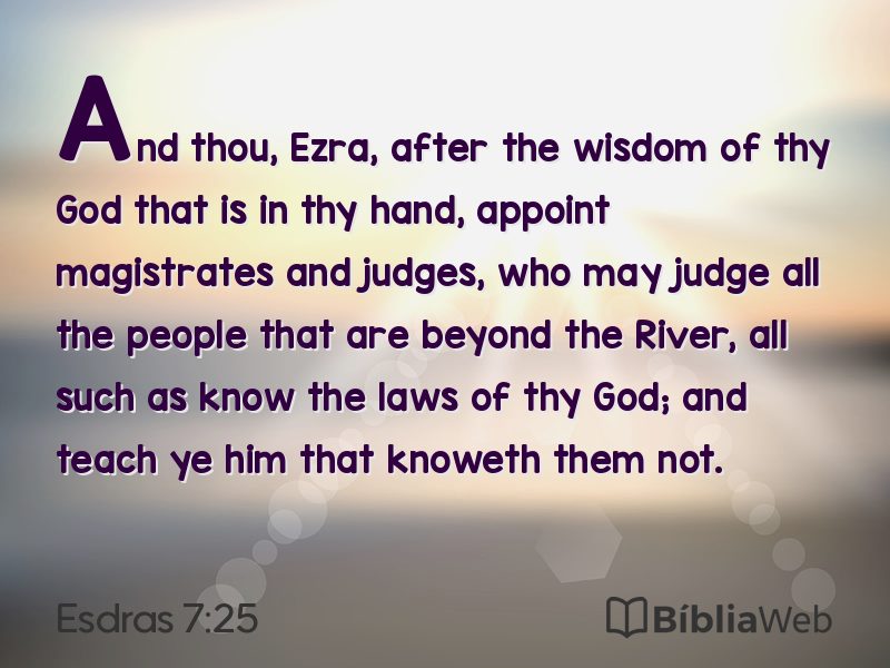 Esdras 7:25 em imagem para compartilhar