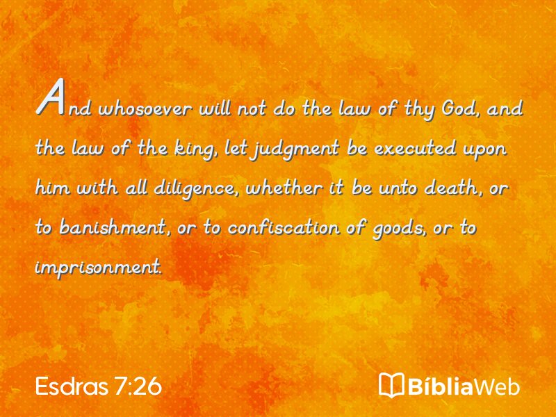 Esdras 7:26 em imagem para compartilhar