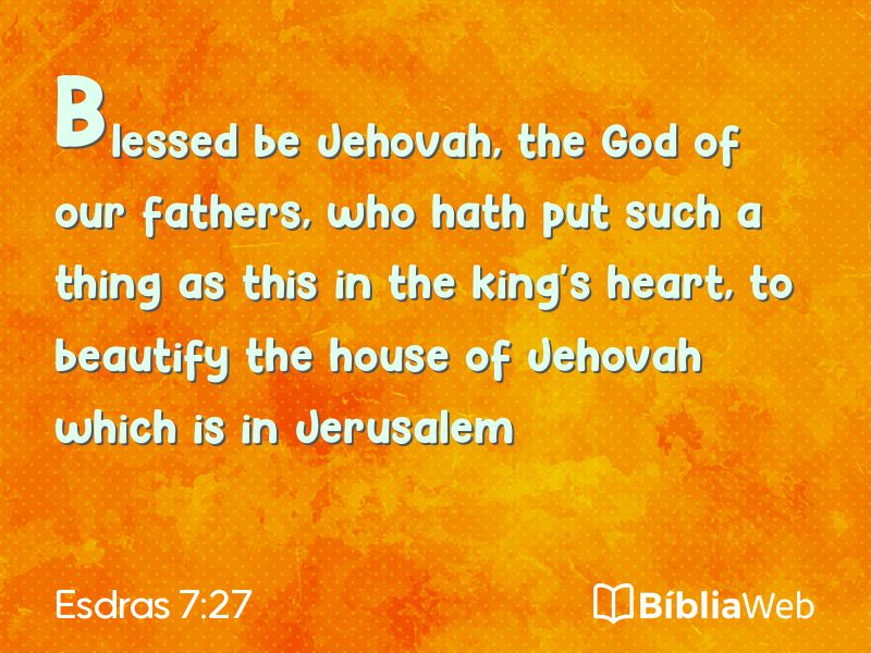 Esdras 7:27 em imagem para compartilhar