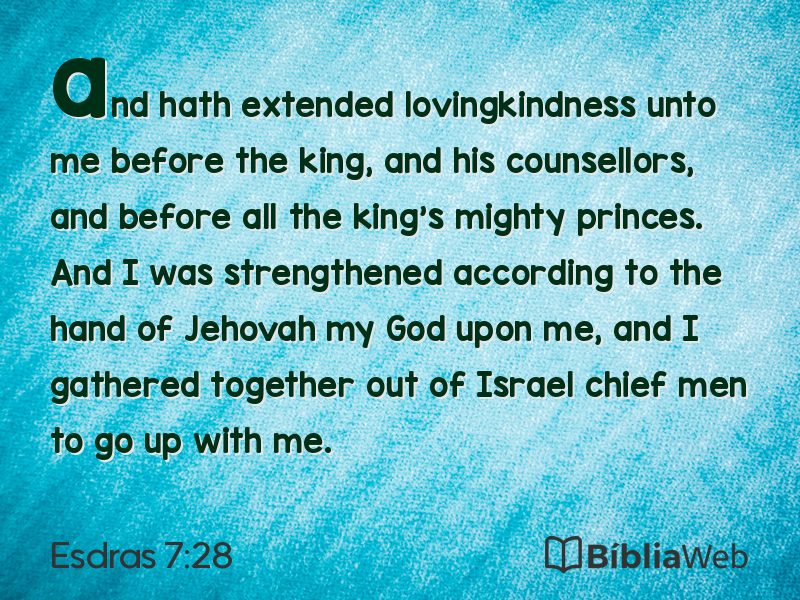 Esdras 7:28 em imagem para compartilhar