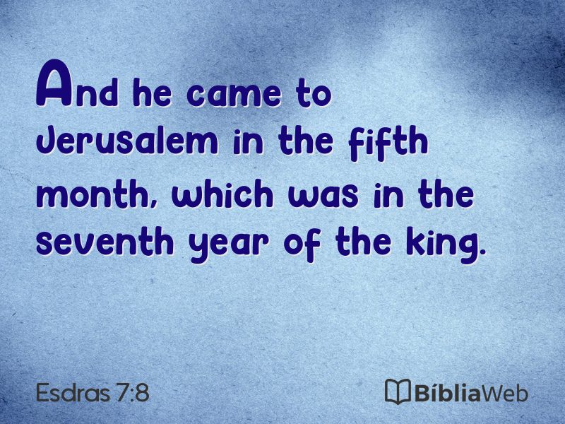 Esdras 7:8 em imagem para compartilhar