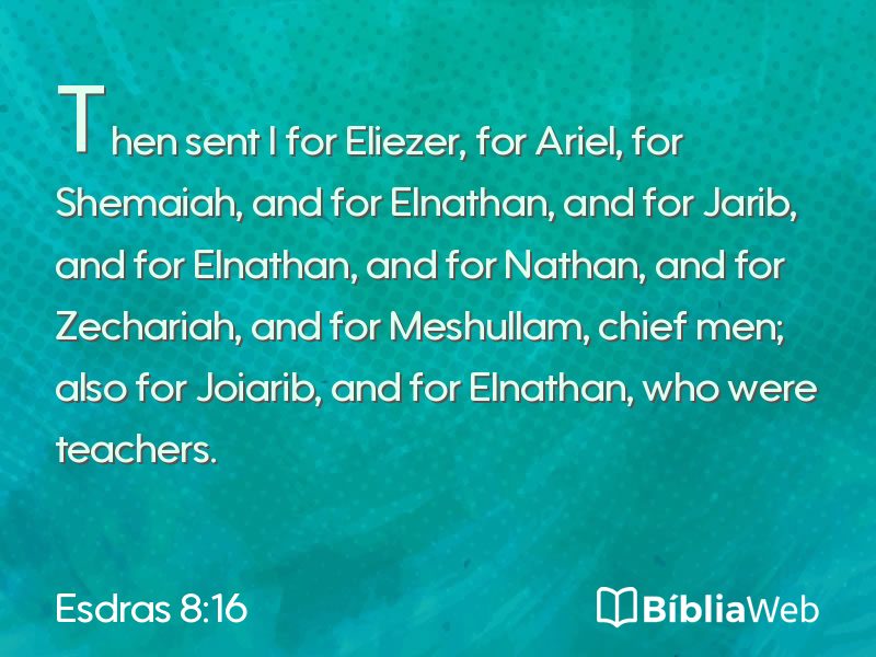 Esdras 8:16 em imagem para compartilhar