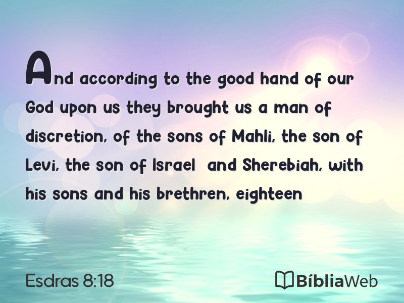Esdras 8:18 em imagem para compartilhar