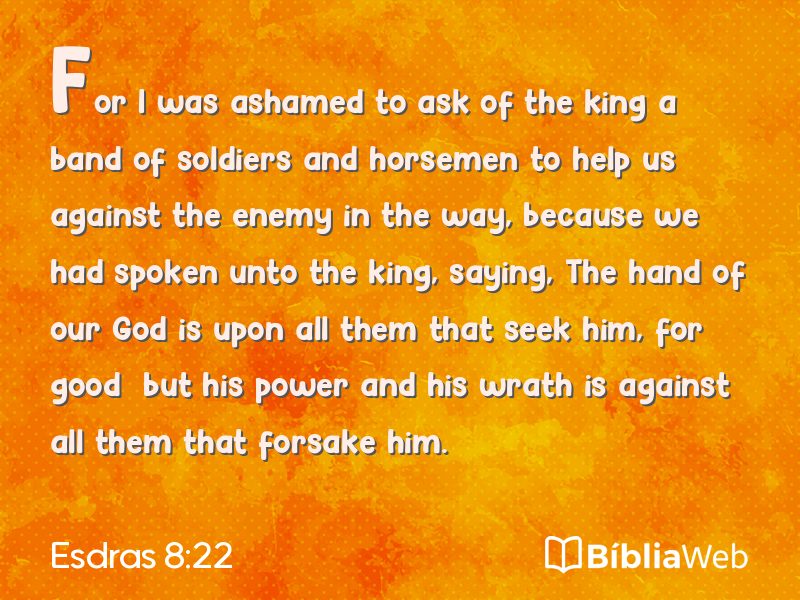 Esdras 8:22 em imagem para compartilhar