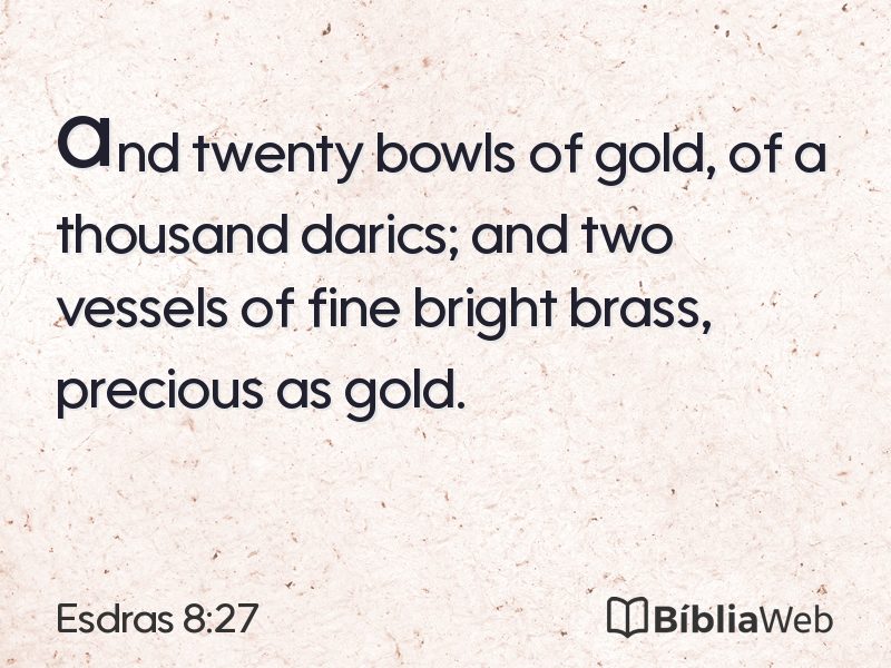 Esdras 8:27 em imagem para compartilhar