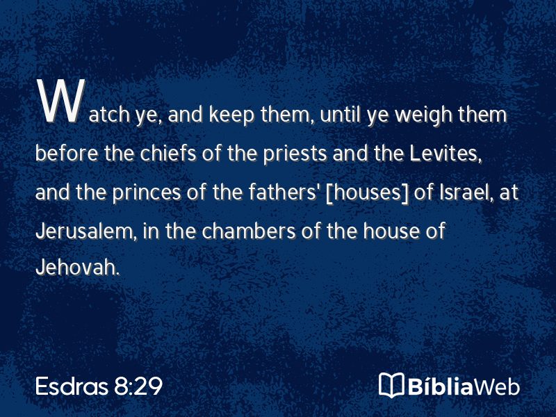 Esdras 8:29 em imagem para compartilhar
