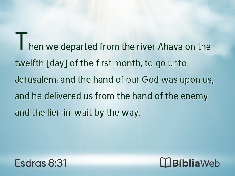 Esdras 8:31 em imagem para compartilhar