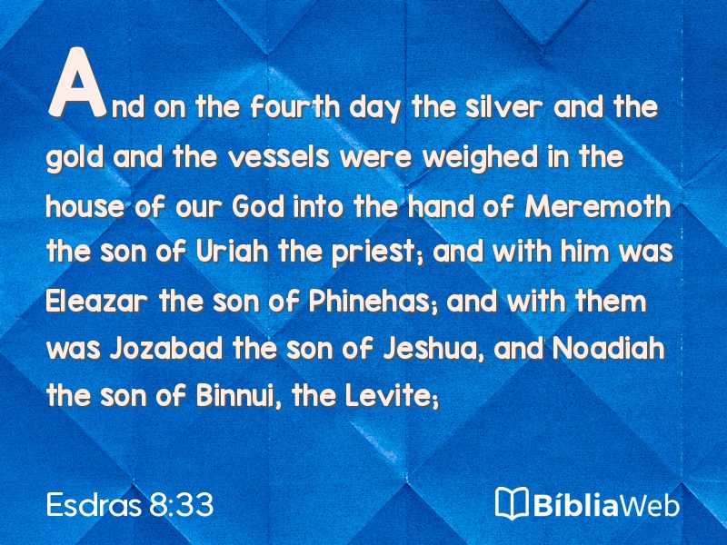 Esdras 8:33 em imagem para compartilhar