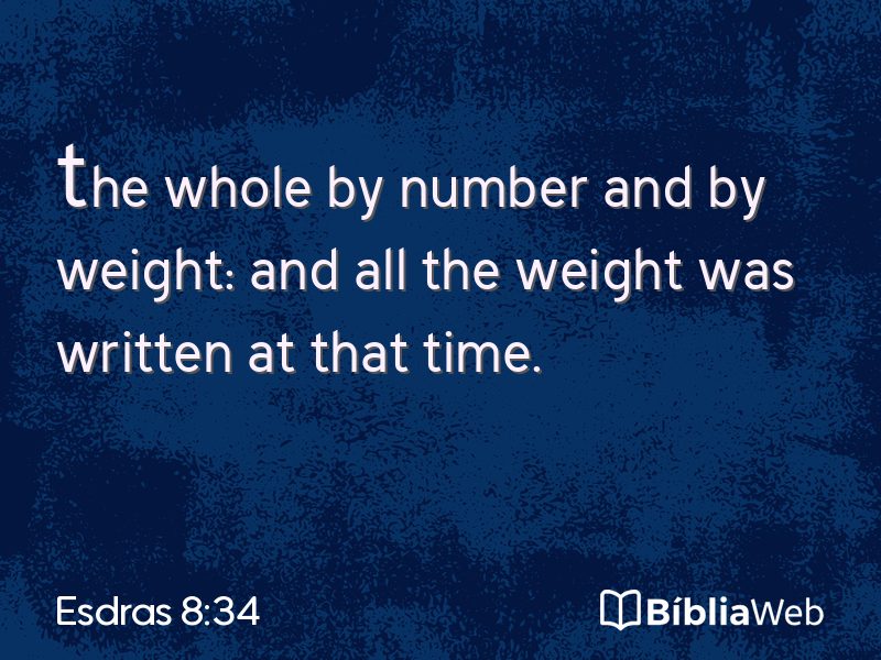 Esdras 8:34 em imagem para compartilhar