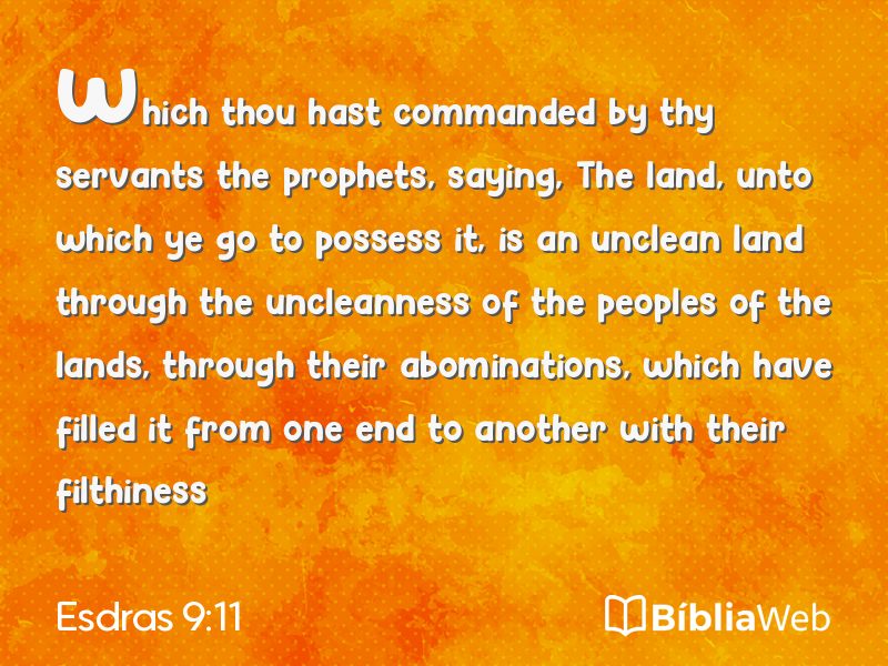 Esdras 9:11 em imagem para compartilhar