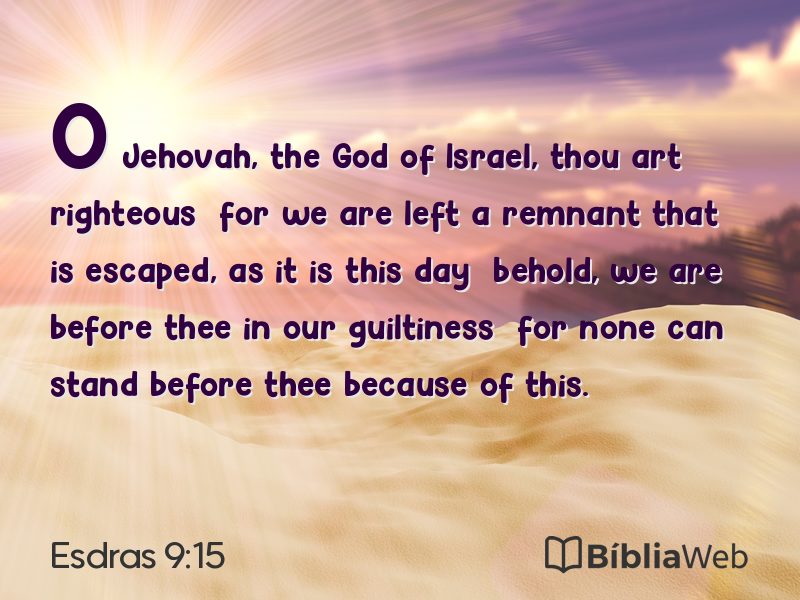 Esdras 9:15 em imagem para compartilhar