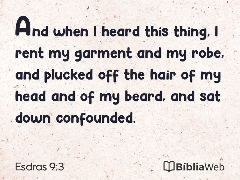 Esdras 9:3 em imagem para compartilhar