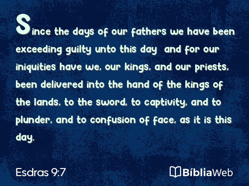 Esdras 9:7 em imagem para compartilhar