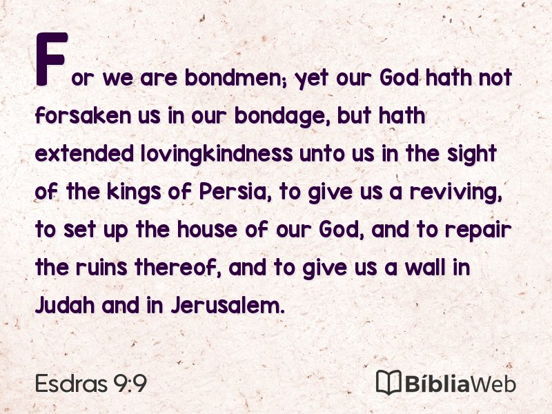 Esdras 9:9 em imagem para compartilhar