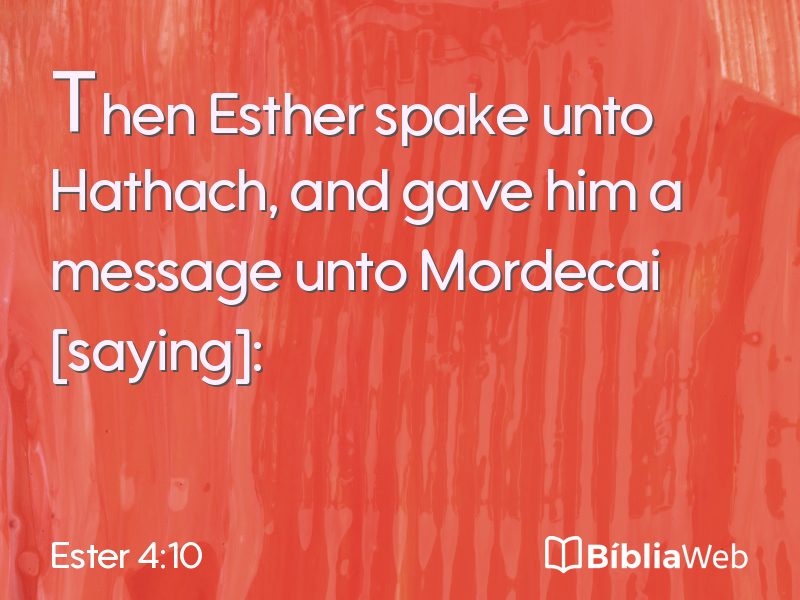 Ester 4:10 em imagem para compartilhar