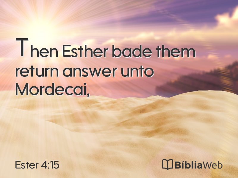 Ester 4:15 em imagem para compartilhar