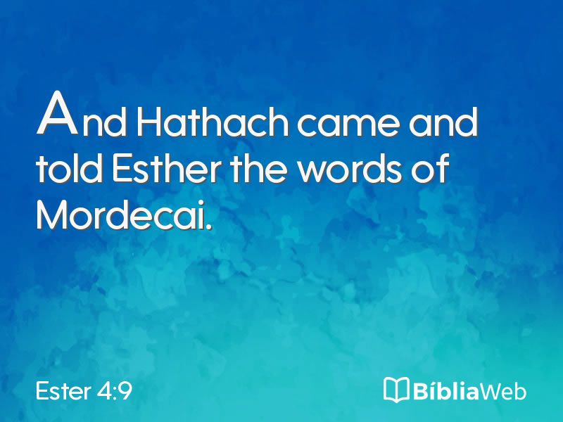 Ester 4:9 em imagem para compartilhar