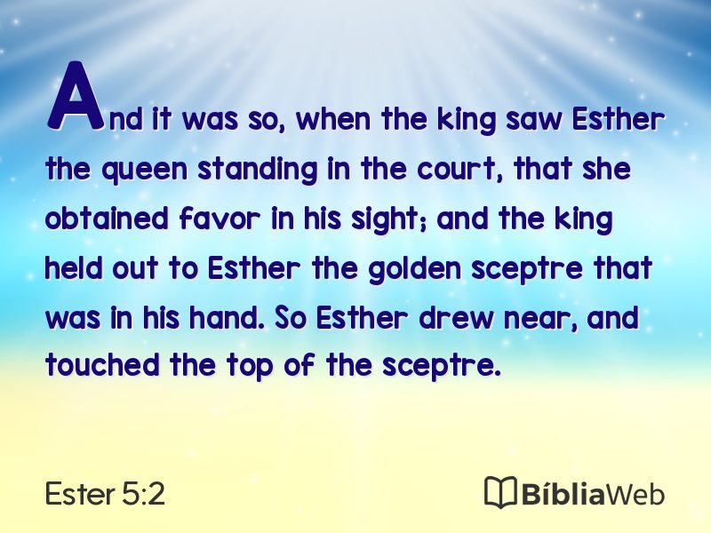 Ester 5:2 em imagem para compartilhar