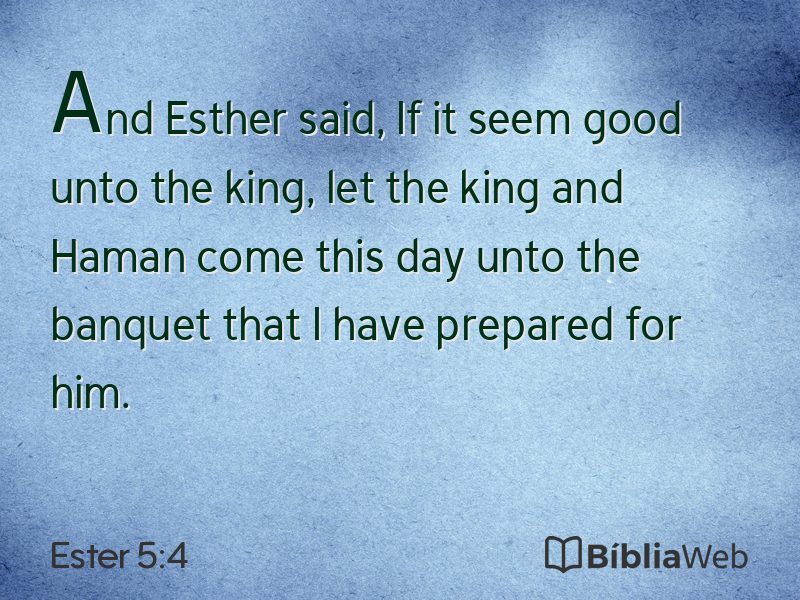 Ester 5:4 em imagem para compartilhar
