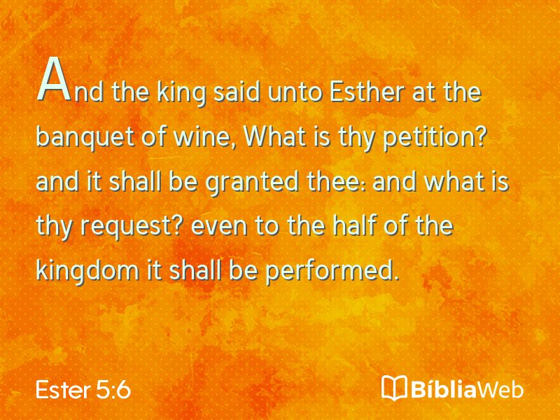 Ester 5:6 em imagem para compartilhar
