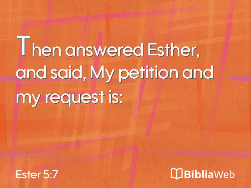 Ester 5:7 em imagem para compartilhar