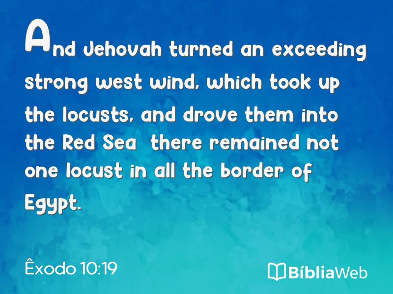 Êxodo 10:19 em imagem para compartilhar