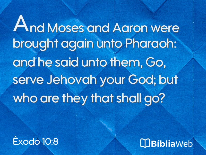 Êxodo 10:8 em imagem para compartilhar
