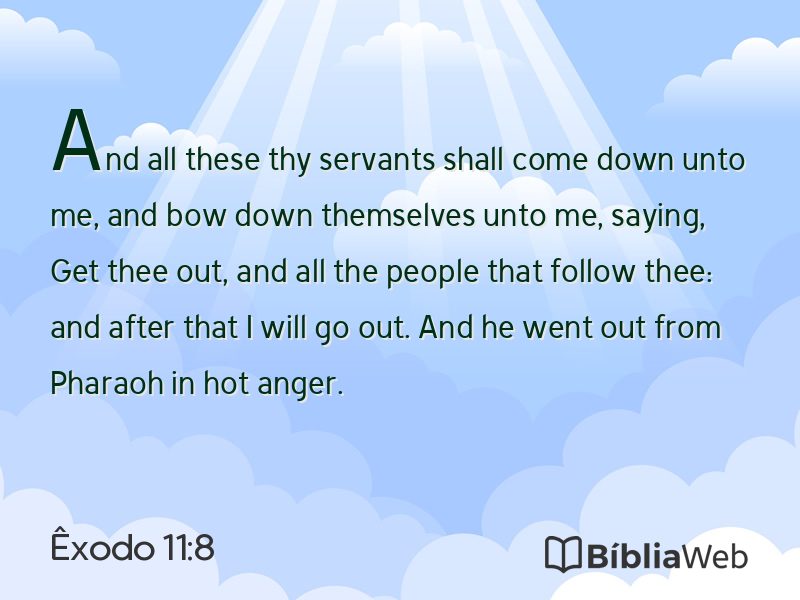 Êxodo 11:8 em imagem para compartilhar
