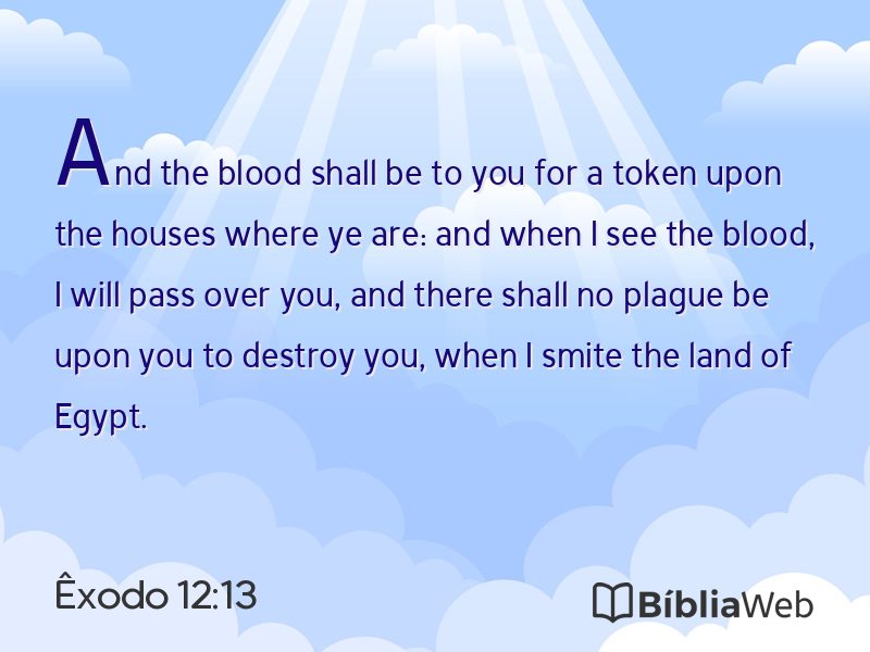 Êxodo 12:13 em imagem para compartilhar