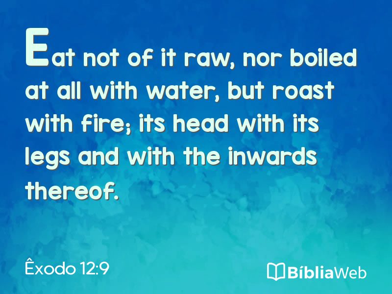 Êxodo 12:9 em imagem para compartilhar