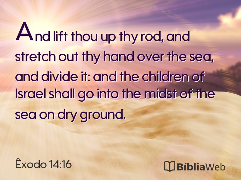 Êxodo 14:16 em imagem para compartilhar