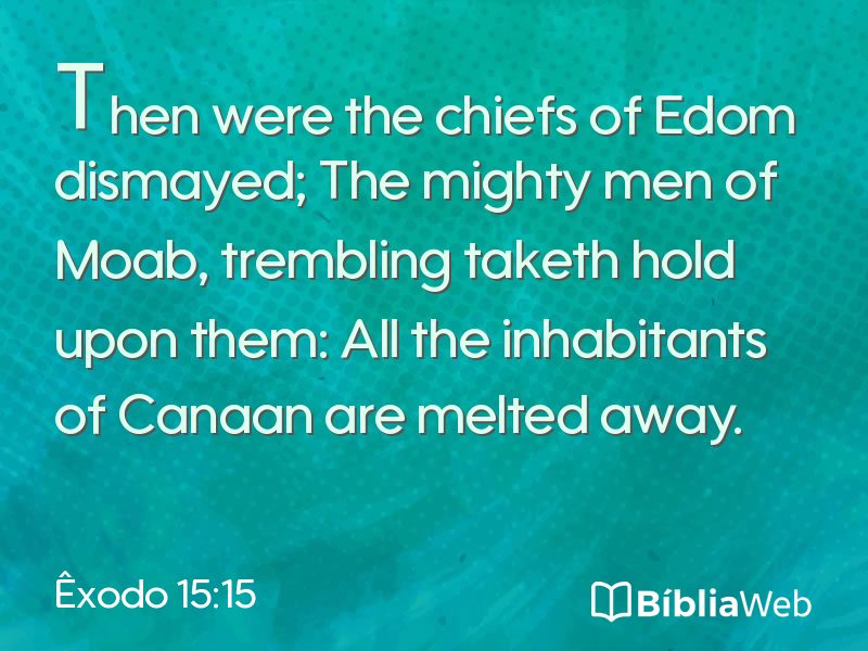Êxodo 15:15 em imagem para compartilhar