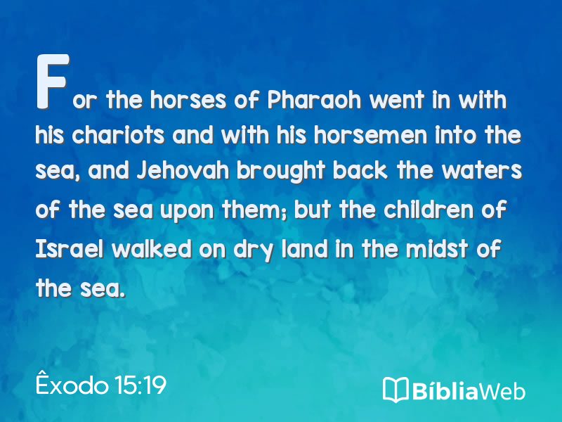 Êxodo 15:19 em imagem para compartilhar