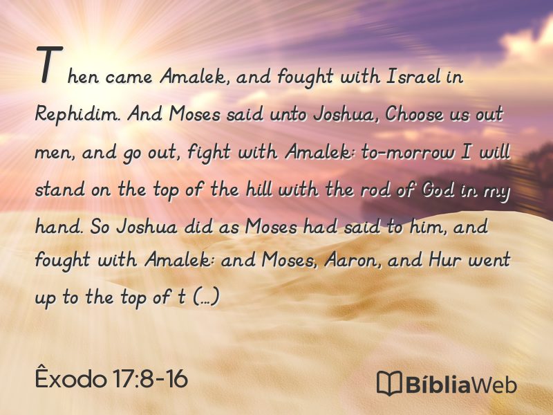Êxodo 17:8-16 em imagem para compartilhar