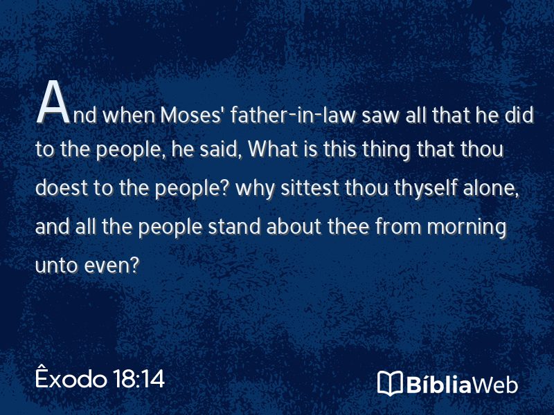 Êxodo 18:14 em imagem para compartilhar