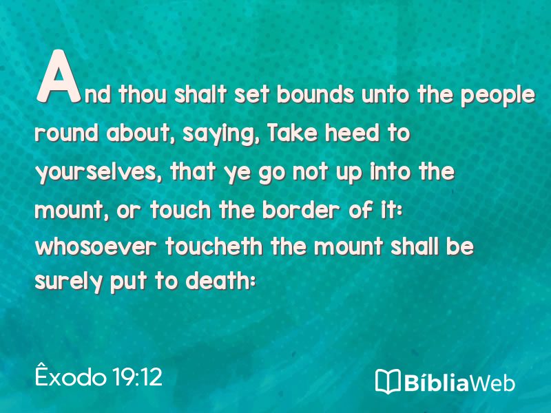 Êxodo 19:12 em imagem para compartilhar