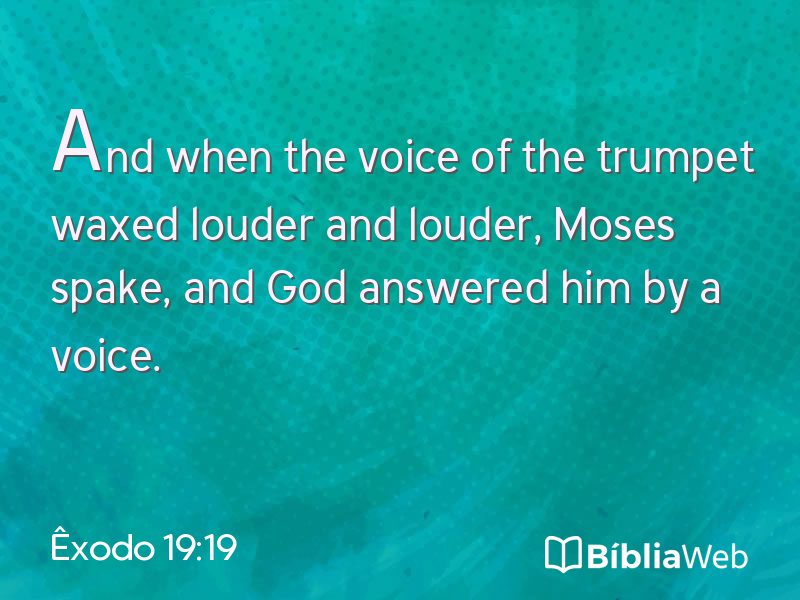 Êxodo 19:19 em imagem para compartilhar