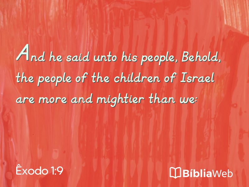 Êxodo 1:9 em imagem para compartilhar