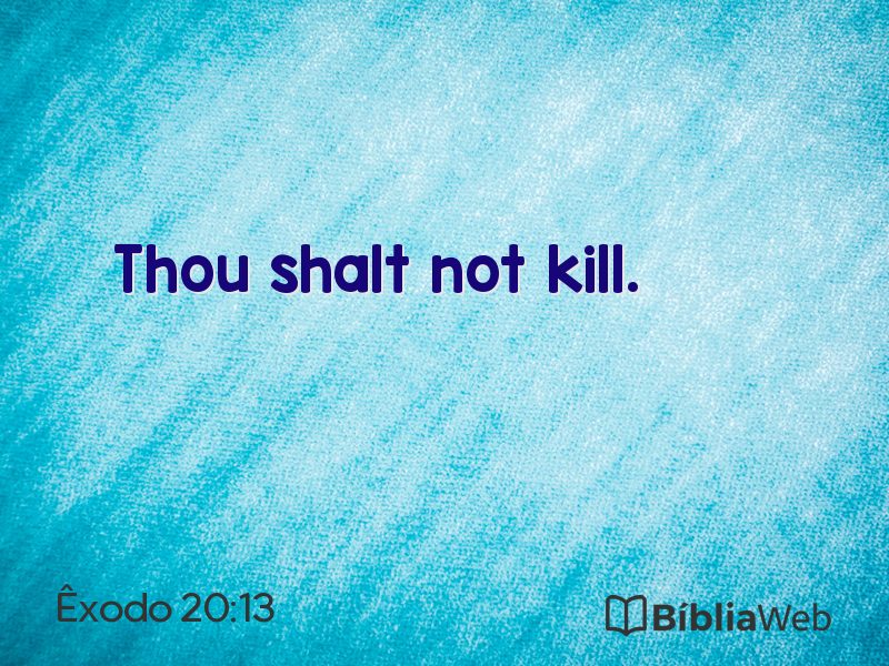 Êxodo 20:13 em imagem para compartilhar