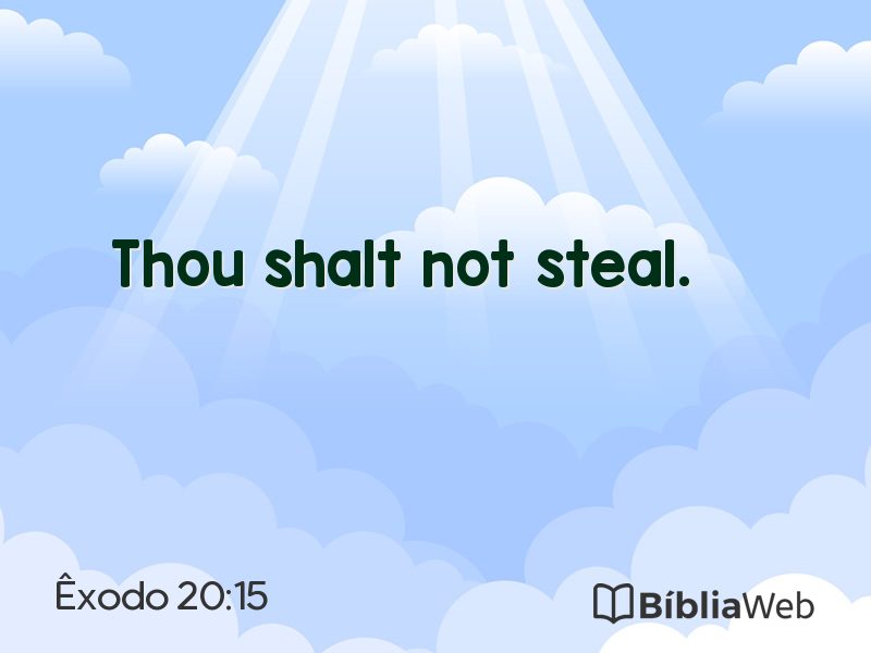 Êxodo 20:15 em imagem para compartilhar