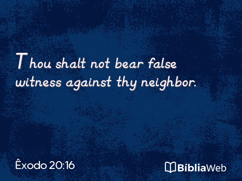 Êxodo 20:16 em imagem para compartilhar