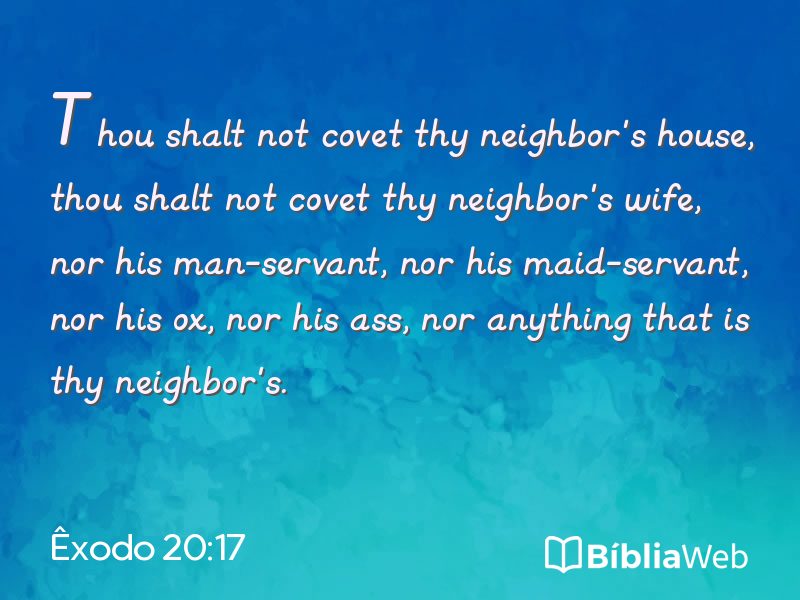 Êxodo 20:17 em imagem para compartilhar