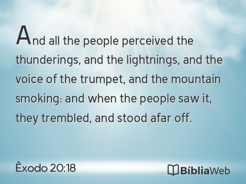Êxodo 20:18 em imagem para compartilhar