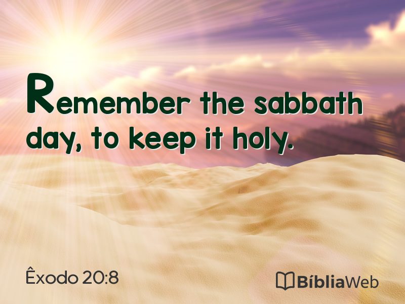 Êxodo 20:8 em imagem para compartilhar