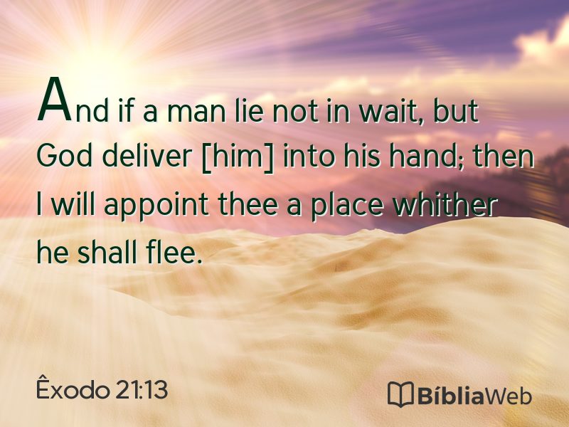 Êxodo 21:13 em imagem para compartilhar