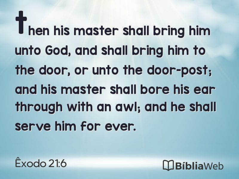 Êxodo 21:6 em imagem para compartilhar