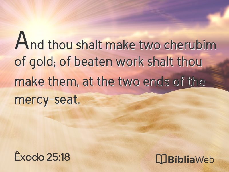 Êxodo 25:18 em imagem para compartilhar