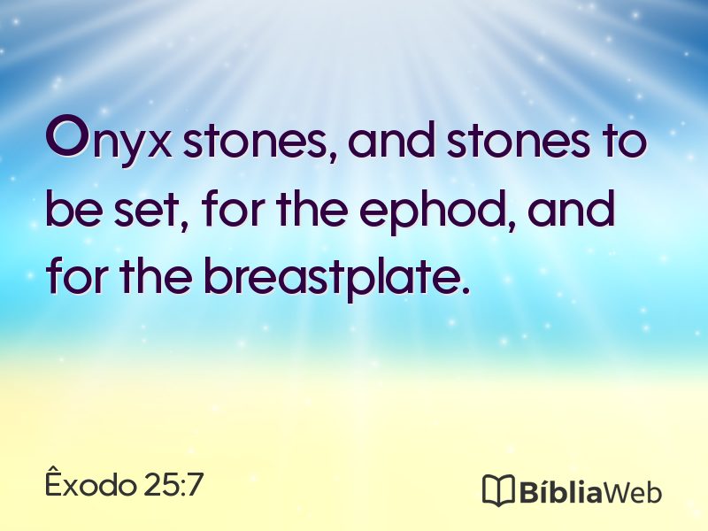 Êxodo 25:7 em imagem para compartilhar